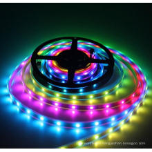 DC5V Waterproof IP67 Flexibel black PCB WS2812B programmable RGB LED strip